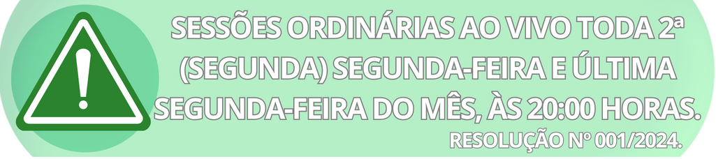 SESSÕES ORDINÁRIA ÀS 20H00